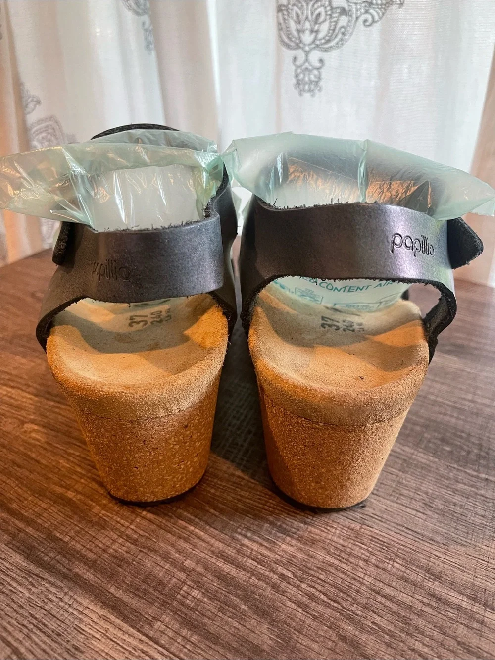 Papillio by Birkenstock Soley wedge gray size 37